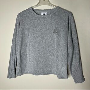 Juicy By Juicy Couture Gray Knit Cropped Pullover Dolman Sleeve Top Size 1X